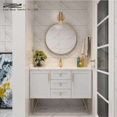 Chinese Modern New Design Solid Wood Bathroom Cabinet Vanity